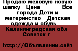 Продаю меховую новую шапку › Цена ­ 1 000 - Все города Дети и материнство » Детская одежда и обувь   . Калининградская обл.,Советск г.